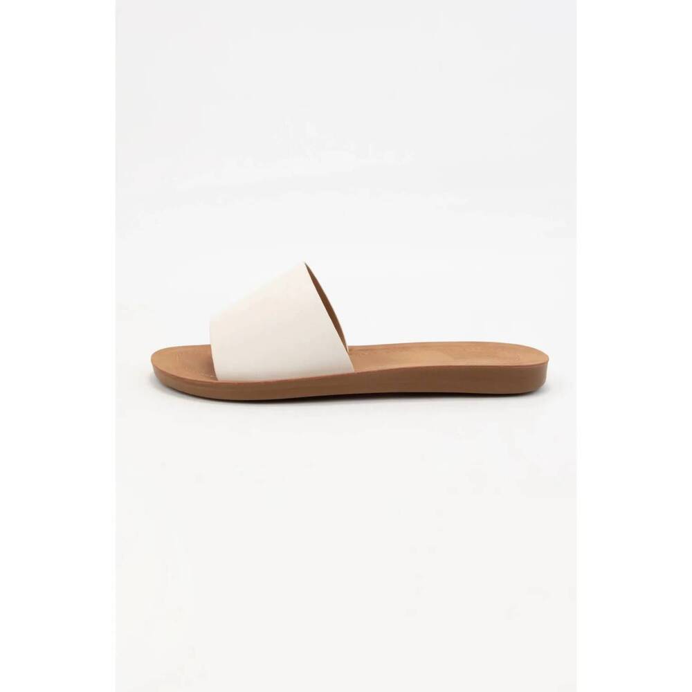 NEW CCOCCI women's step up slides in nude